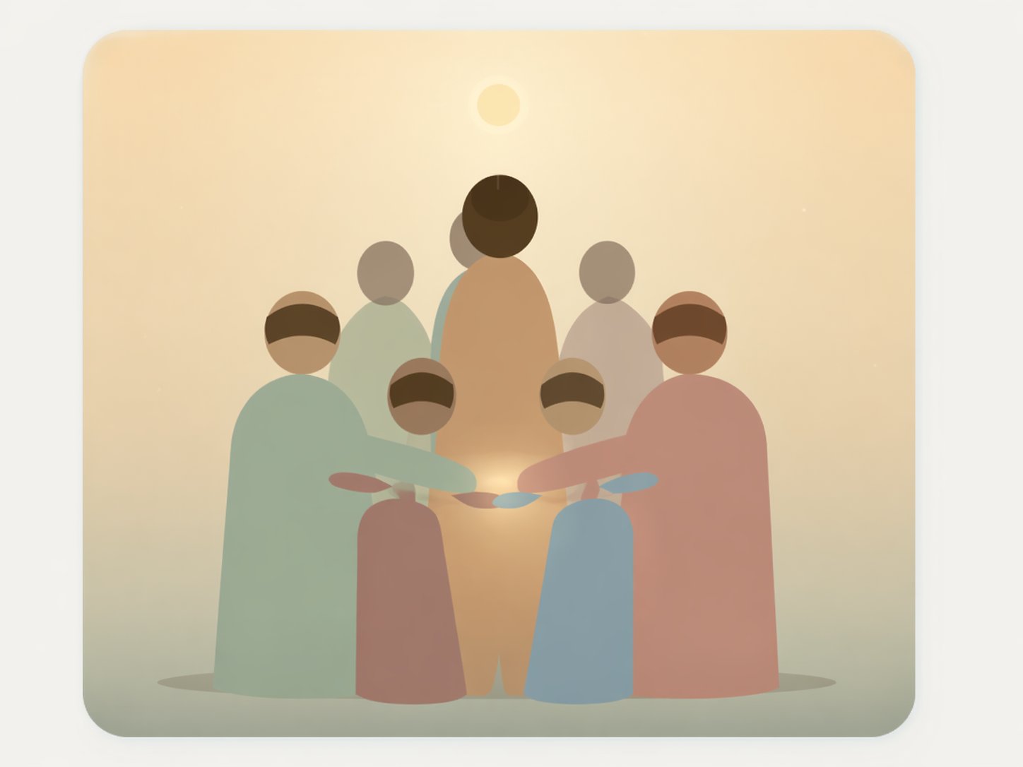 People in circle of support